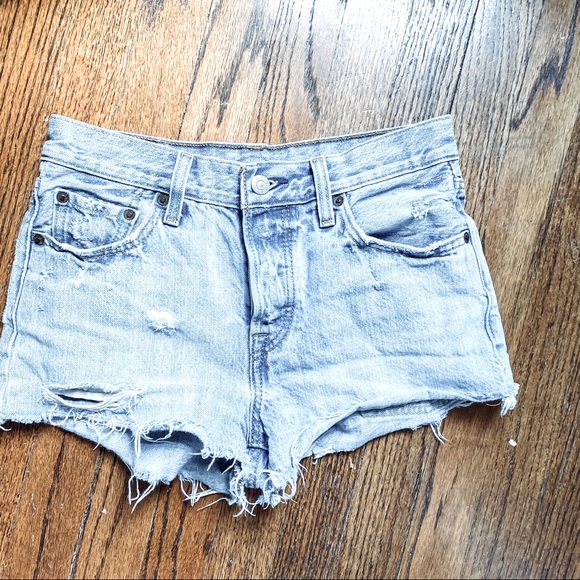 Levi’s 501 premium cut off high rise shorts sz25 - Picture 11 of 15